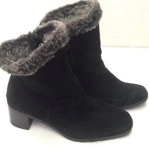 Sporto Black Suede Lined Women's Boots Size 8
